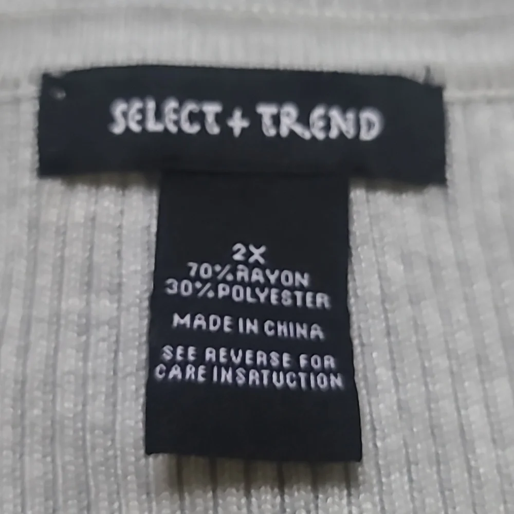 Select & TrendcLight Gray Wrap-Front Women's Top with Side Tie